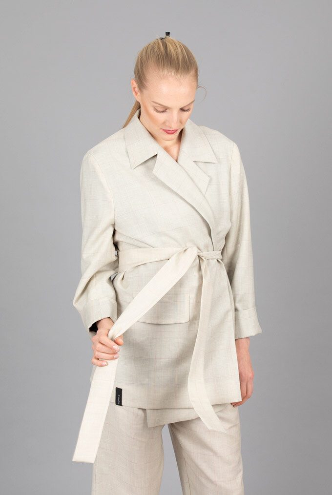 Blazer BEIGE kariert