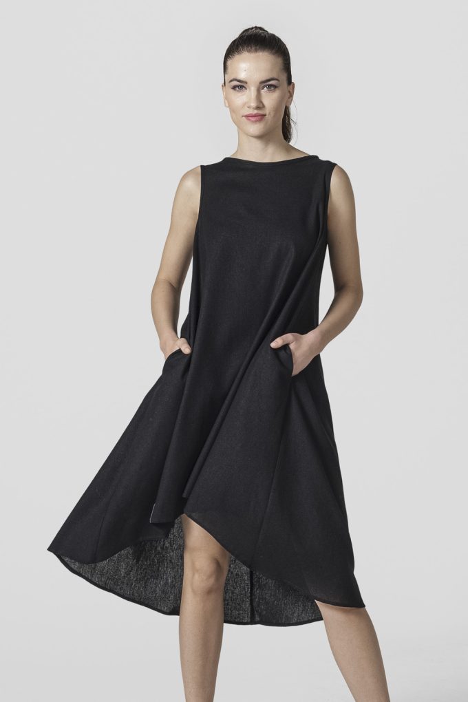 ELEGANT black linen